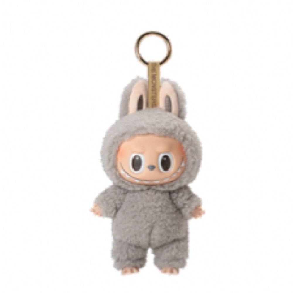 Gray Bunny Plush Keychain